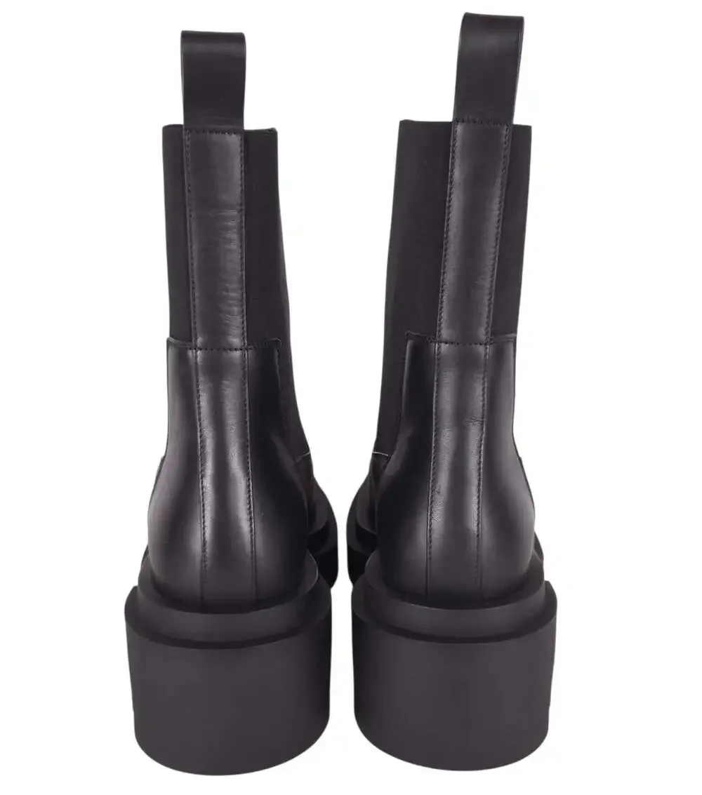 Rick Owens Beatle Bogun Boots US 7.5 EU 37.5 Womens Black Calf Leather $1860
